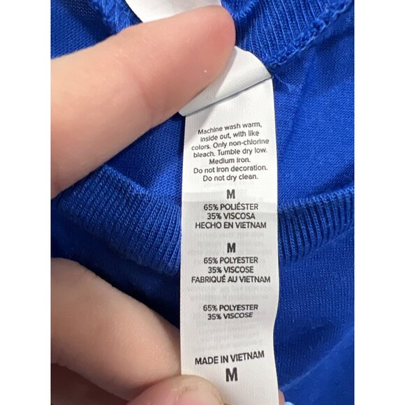 Bella+Canvas Miss America Sleeveless Muscle Tee Size Medium Blue Polyester Blend - Picture 4 of 6